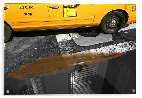 New York City: Yellow ants II Acrylic by Tom Hall