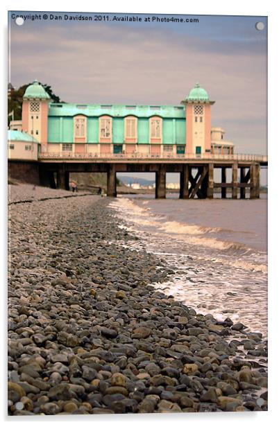 Penarth Pier and Beach Acrylic by Dan Davidson