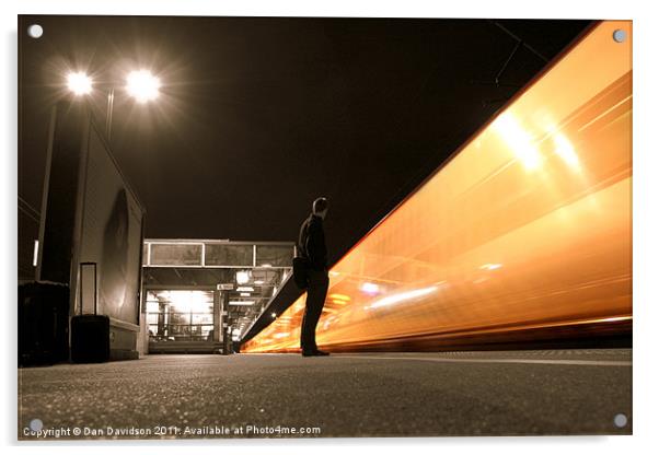 Next train at platform 6 Acrylic by Dan Davidson