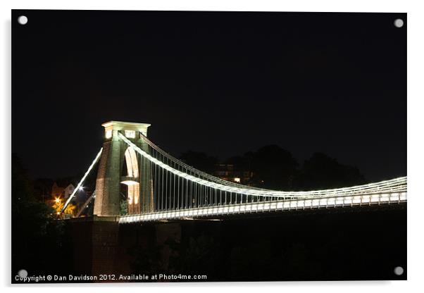 Clifton Suspension Bridge Leigh Woods Acrylic by Dan Davidson