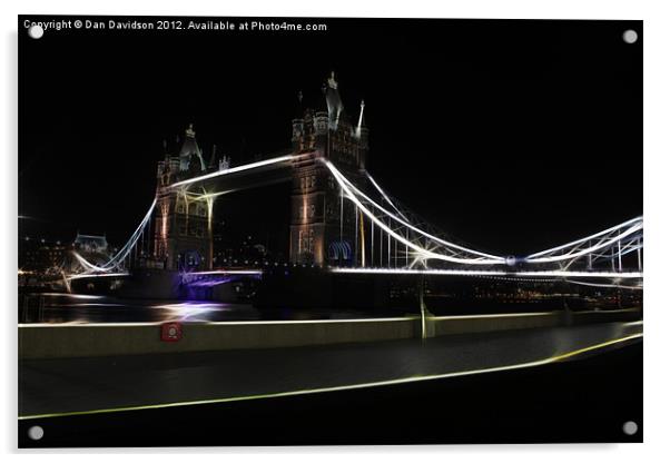 Tower Bridge London Fractal Acrylic by Dan Davidson