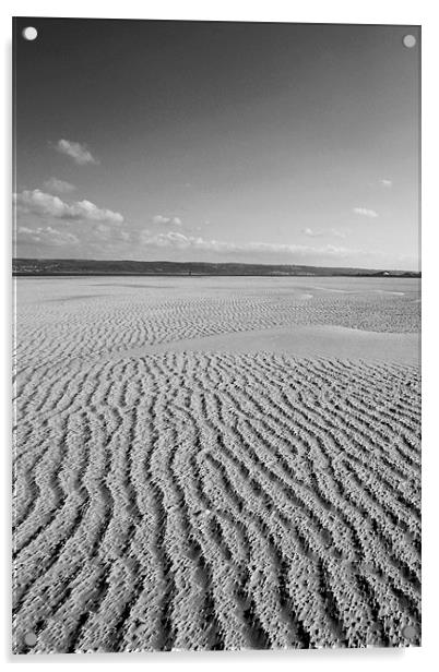 Broughton Sand Black and White Acrylic by Dan Davidson