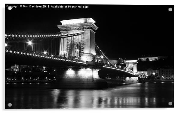 Budapest Chain Bridge Acrylic by Dan Davidson