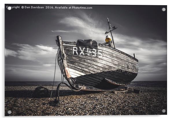 Dungeness Boat Acrylic by Dan Davidson