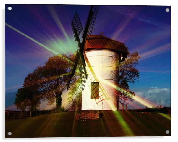 Happy Valley Windmill. Acrylic by Heather Goodwin
