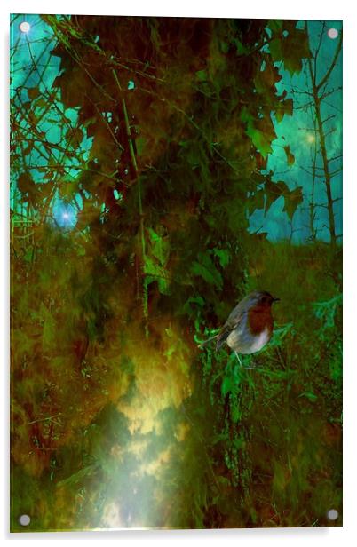 Robins Nest. Acrylic by Heather Goodwin