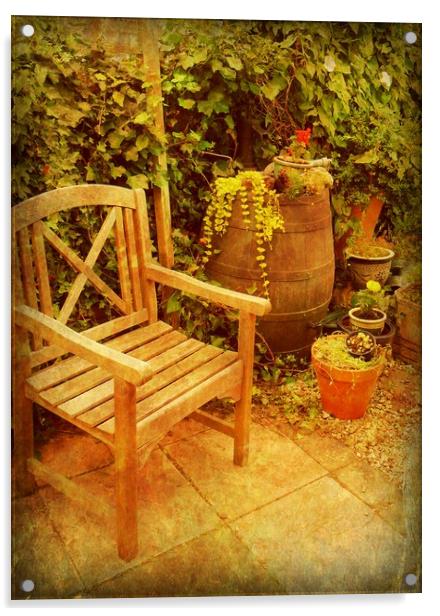 Gardeners Rest. Acrylic by Heather Goodwin