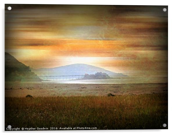 Sandbay, Somerset. Acrylic by Heather Goodwin