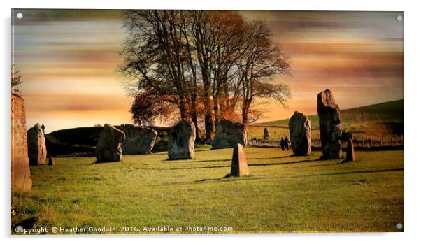 Avebury Stones. Acrylic by Heather Goodwin