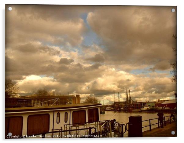 Bristol Harbour Side Acrylic by Heather Goodwin