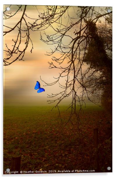 Blue on a Misty Morning Acrylic by Heather Goodwin