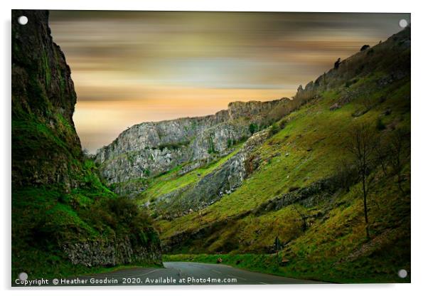 Cheddar Gorge Acrylic by Heather Goodwin