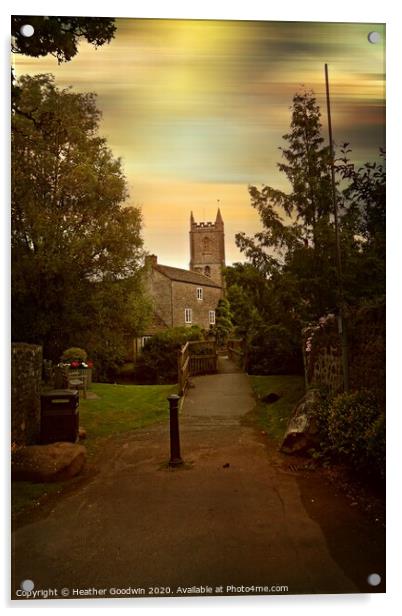 Puxton Church  Acrylic by Heather Goodwin