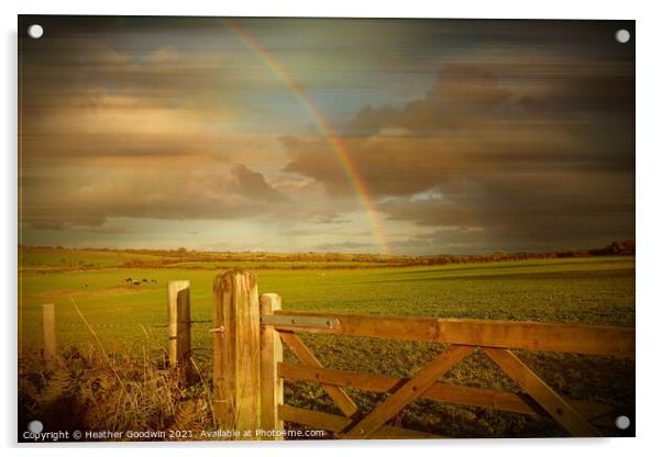 Rainbow's End Acrylic by Heather Goodwin