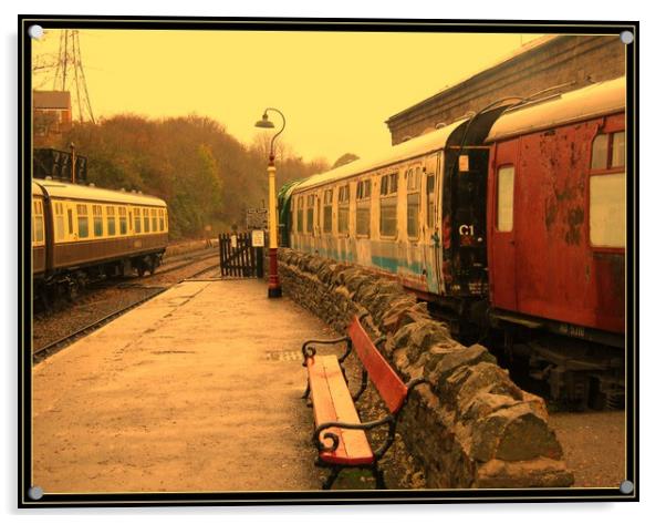 Bitton Railway Station. Acrylic by Heather Goodwin