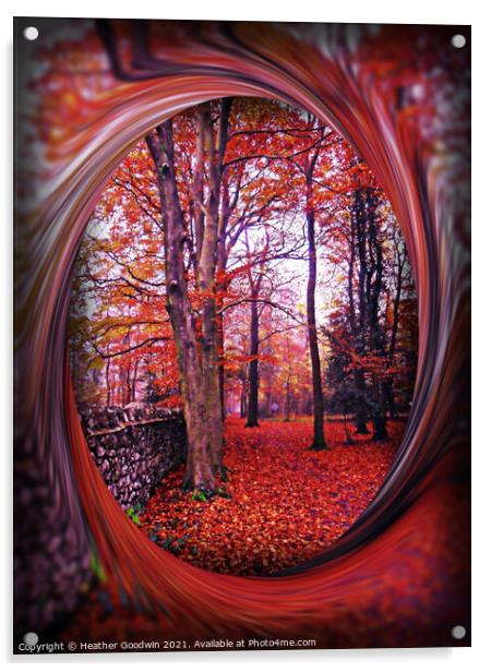 Autumn Path. Acrylic by Heather Goodwin