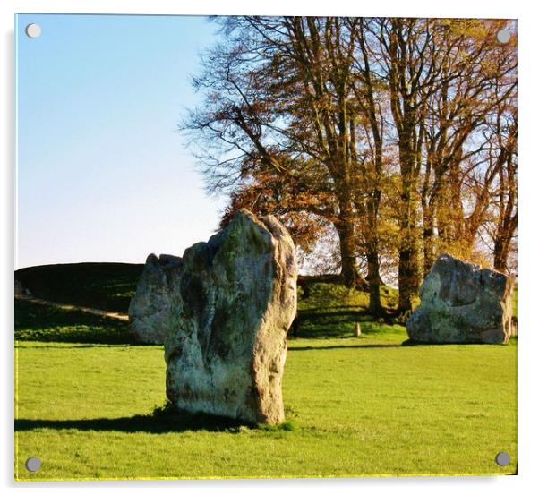 Avebury Stones. Acrylic by Heather Goodwin