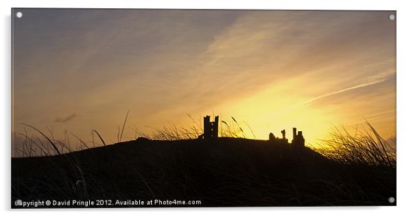 Dunstanburgh Castle Sunrise Acrylic by David Pringle
