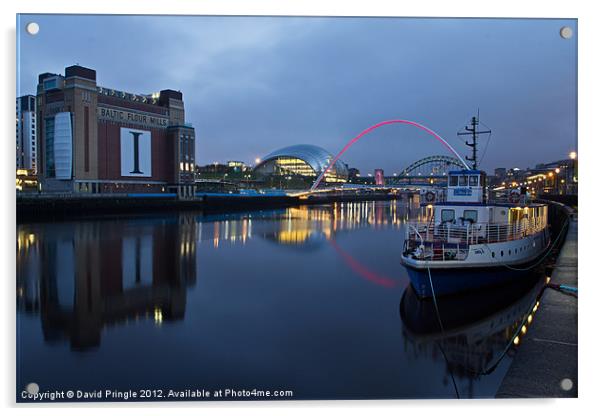 Quayside Landmarks Acrylic by David Pringle