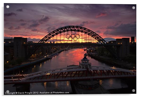 Tyne Bridge at Sunrise Acrylic by David Pringle