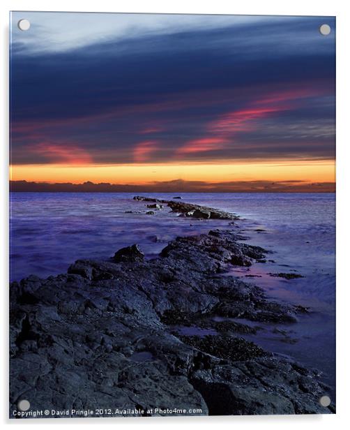 Sunrise Coastal Rocks Acrylic by David Pringle