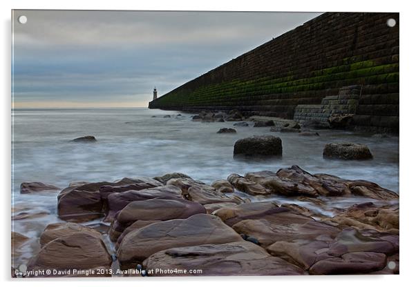 Tynemouth Pier II Acrylic by David Pringle