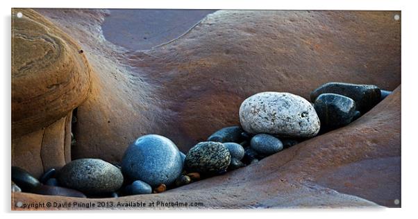 Pebbles II Acrylic by David Pringle
