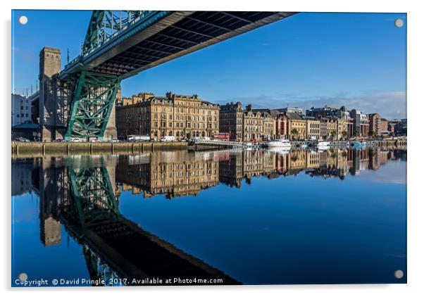 Newcastle Quayside Acrylic by David Pringle