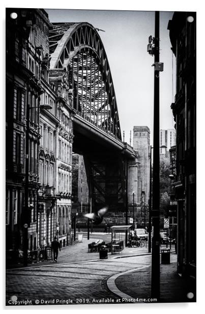 Tyne Bridge and Sandhill Acrylic by David Pringle