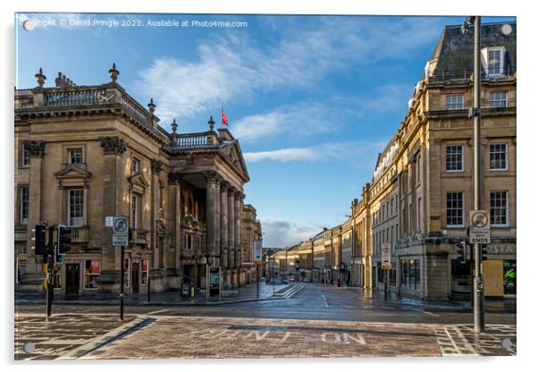 Grey Street Newcastle Acrylic by David Pringle