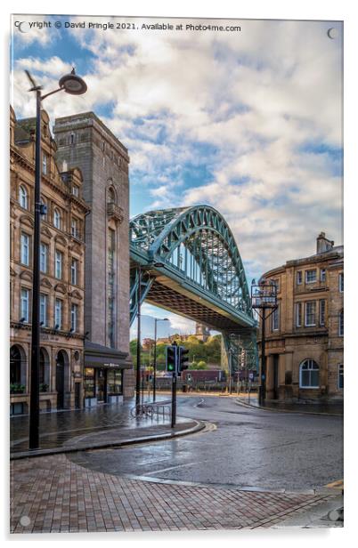 Tyne Bridge Newcastle Acrylic by David Pringle