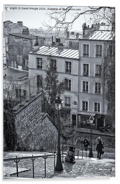 Paris Steps Acrylic by David Pringle