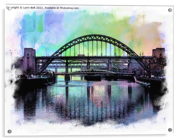 Tyne Bridges Acrylic by Lynn Bolt