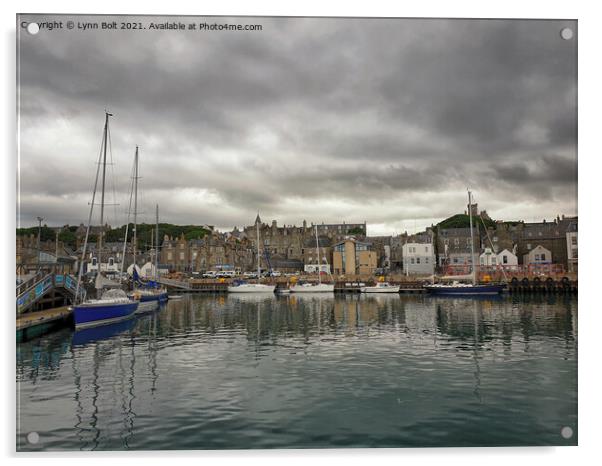 Lerwick Harbour Shetland Acrylic by Lynn Bolt