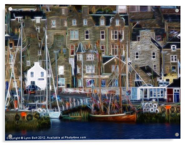 Lerwick Harbour Shetland Acrylic by Lynn Bolt