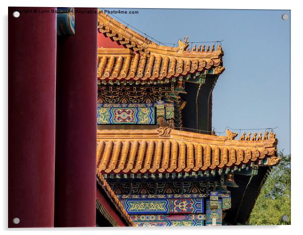  Chinese Roofs Acrylic by Lynn Bolt