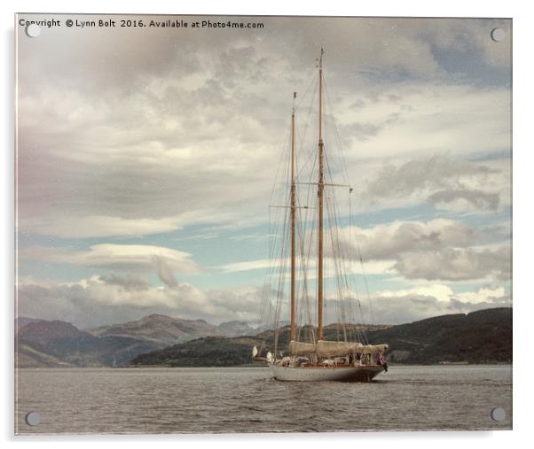 Sailing on Loch Long Acrylic by Lynn Bolt