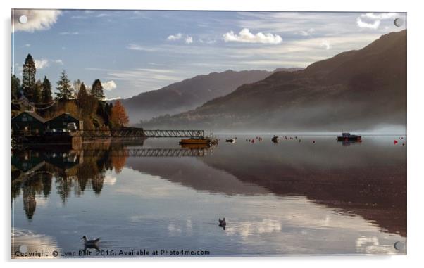 Autumn Mist on Loch Goil Argyll Acrylic by Lynn Bolt