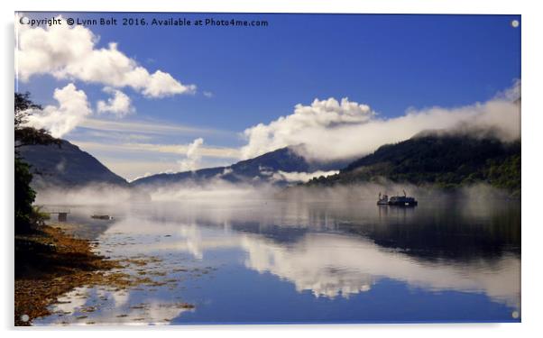 Mist on the Loch Acrylic by Lynn Bolt