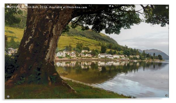 Village by the Loch Acrylic by Lynn Bolt