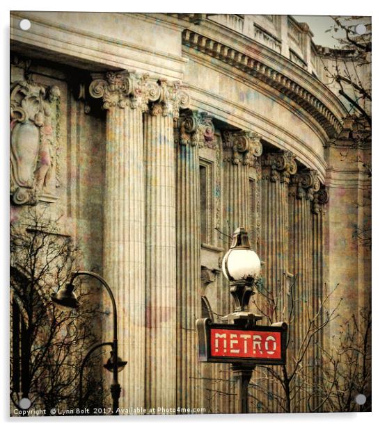 Paris Metro Acrylic by Lynn Bolt