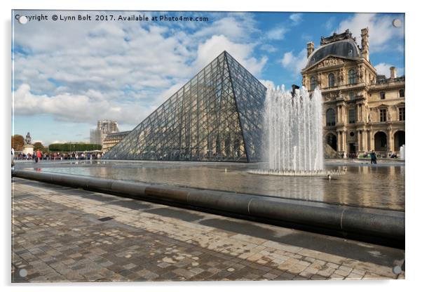 The Louvre Paris Acrylic by Lynn Bolt