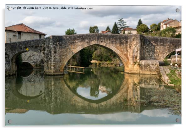 Bridge at Nerac on the River Baise Acrylic by Lynn Bolt