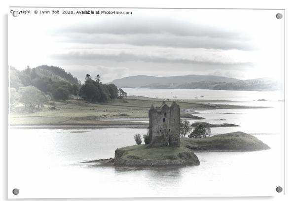 Castle Stalker Argyll and Bute Acrylic by Lynn Bolt