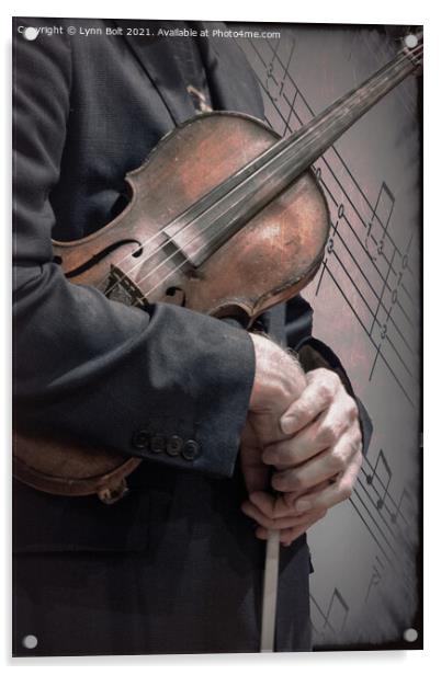 Violinist's Fingers Acrylic by Lynn Bolt