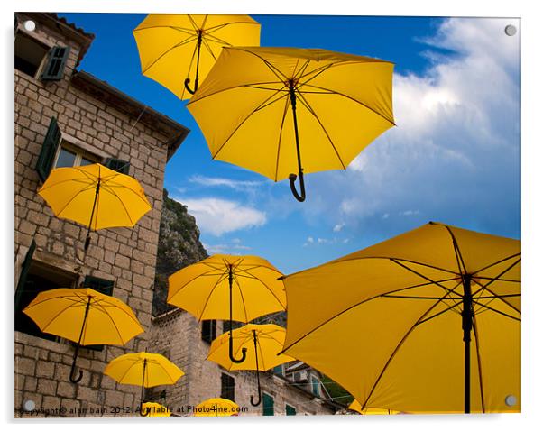 Umbrellas Acrylic by alan bain
