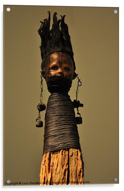 African sculpture Acrylic by Lucy Goodwin