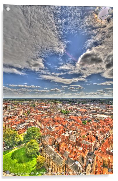 York from above Acrylic by Nathan Wright