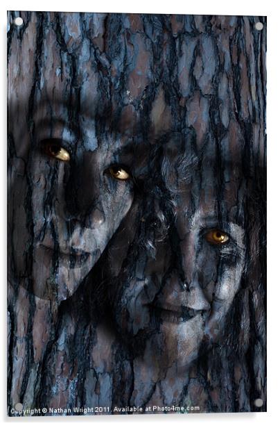 Mother and daughter tree Acrylic by Nathan Wright