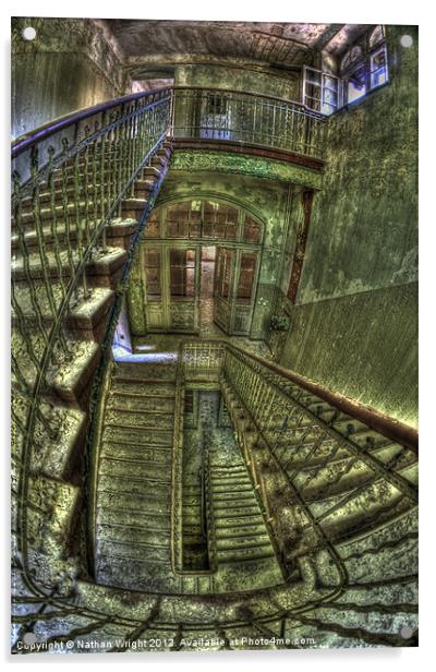 Beelitz stairs Acrylic by Nathan Wright